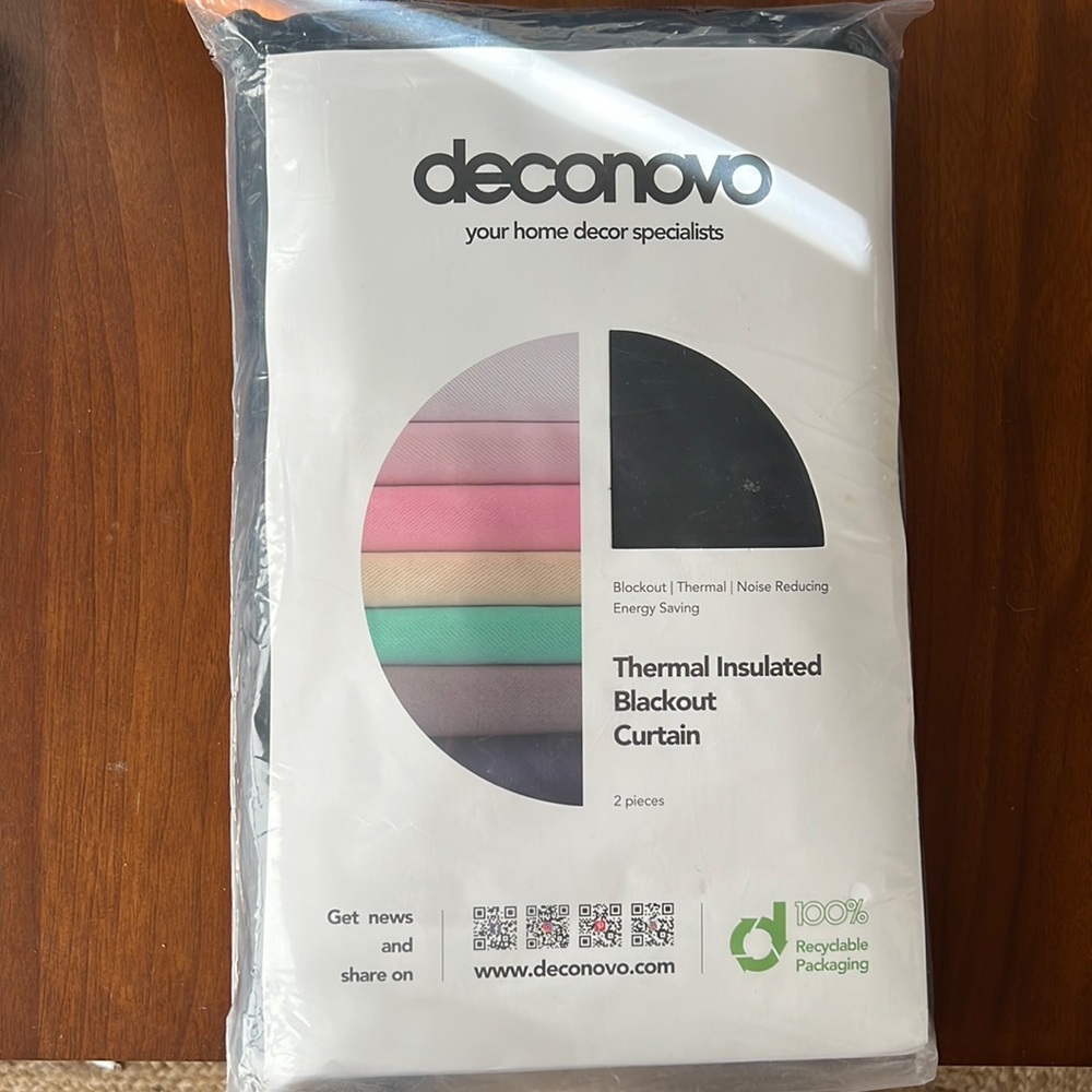 Brand new Deconovo blackout curtains (2 pieces)